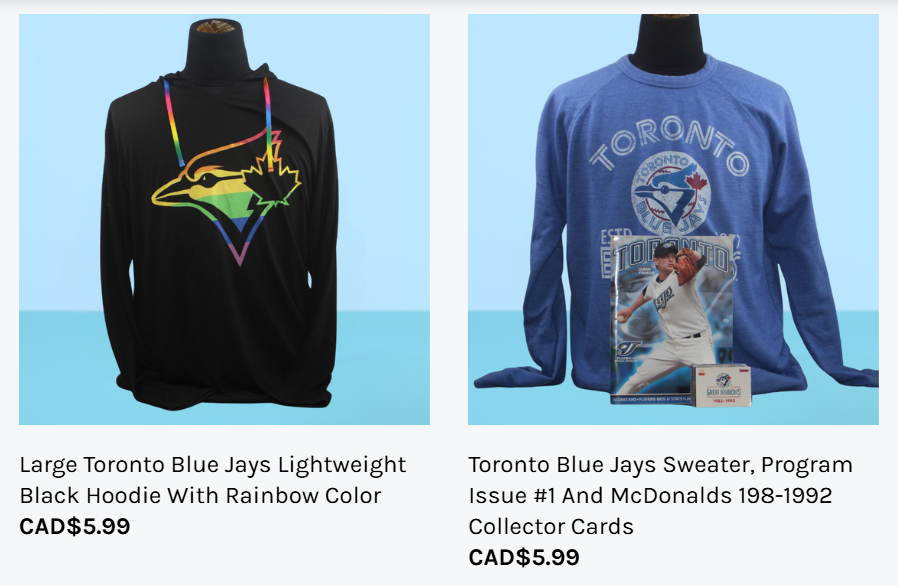 Cheer on the <a href="/BlueJays/">Toronto Blue Jays</a> with some great deals online at
goodwillfinds.ca