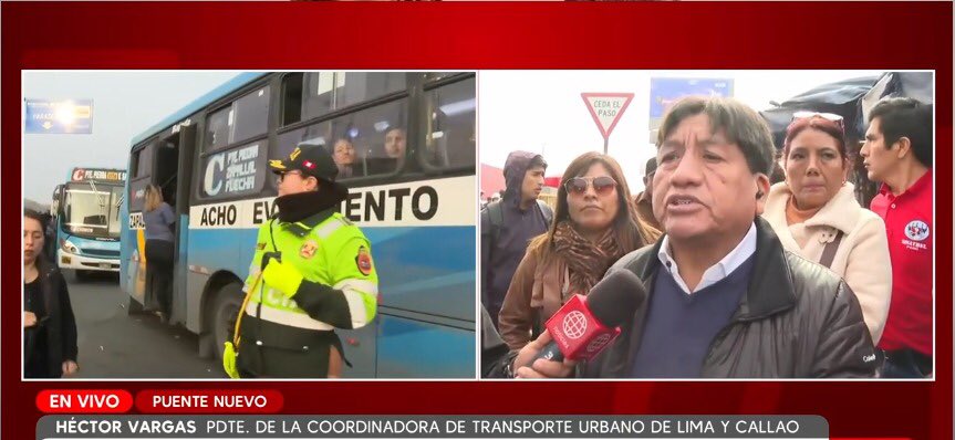 Felipealonsojc's tweet photo. Escucho las declaraciones de Hector Vargas, Pdte de la Coordinadora de Trasporte Urbano de Lima y Callao, sobre el paro de hoy y me sorprende que diga que el paro se viene cumpliendo a un 100%, cuando la realidad es que menos del 35% de transportistas lo esta acatando https://t.co/zPH985MIPZ