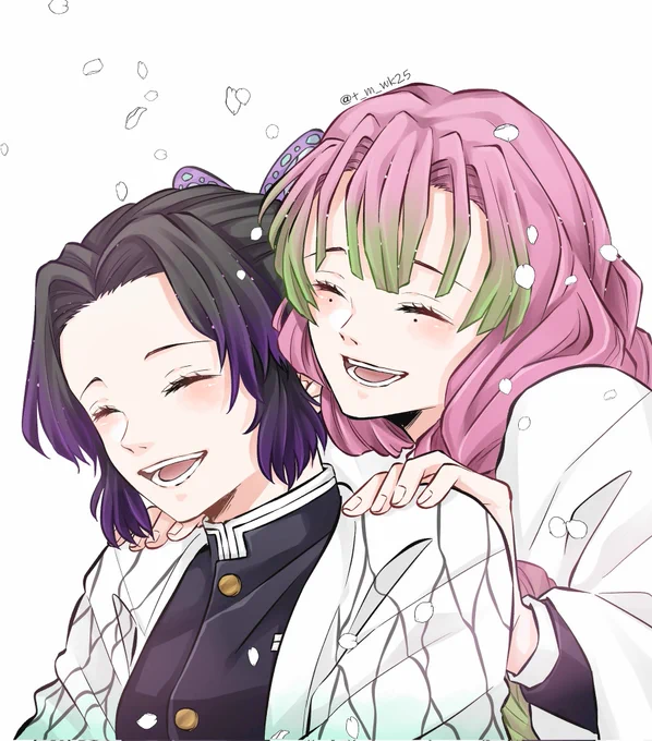 「 明るくて 可愛くて 大好き 」 #胡蝶しのぶ #甘露寺蜜璃