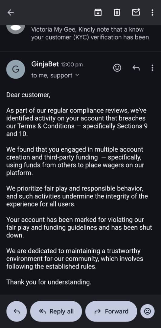 Iam_kloyd's tweet photo. @Mrbankstips @mrbayoa1 @Ekitipikin 

Make Una come see reason oh after my guy won bet.

Pls look at there excuses and this guy does not have multiple account. Non any.    If they can have such excuses for just 200k payout  what about when it more

@GinjaBet   do the need... https://t.co/GZtayVoQ8Q