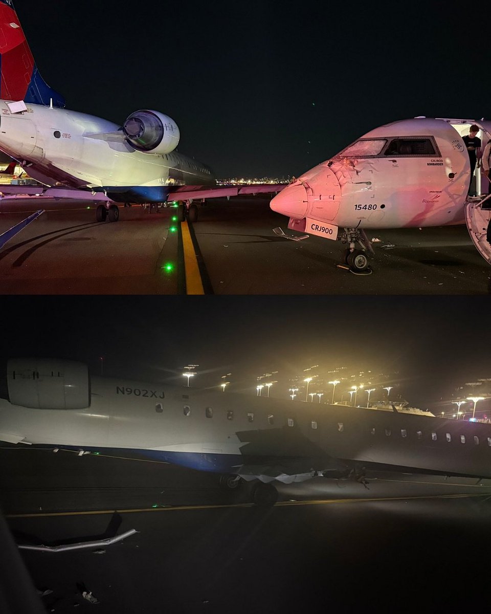 Last evening, two Delta CRJs collided on the ground at New York-La Guardia  Airport. No one was hurt. According to ASN, one of the jets (DL5047/N480PX)  was taxiing on the apron, after