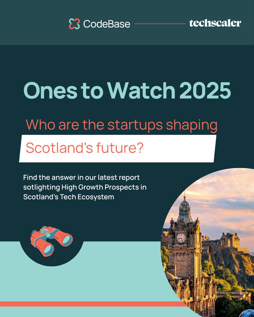 CodeBaseTech's tweet image. Scotland’s tech sector is entering a new chapter. Q1 2025 saw £100m+ invested in startups, even as UK deals slowed.
The @tech_scaler Ones to Watch 2025 report highlights 16 companies shaping that momentum.
Read here: techscaler.co.uk/resources/ones…