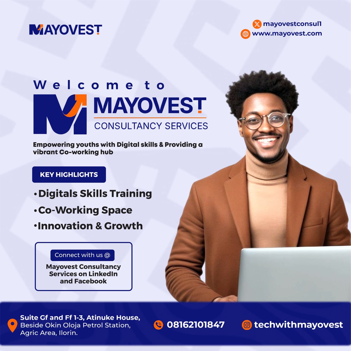 Mayovestconsul1's tweet image. Welcome to Mayovest Consultancy Services!

We empower youths with in-demand digital skills and provide a vibrant co-working hub for thinkers, builders &amp;amp; innovators.

Together, we’re shaping the future of skills, community &amp;amp; innovation.

#TechWithMayovest #DigitalSkills