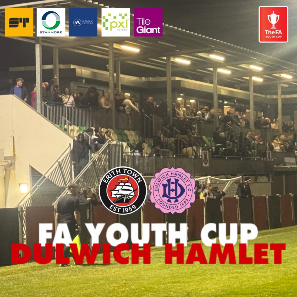 🛣️ | #DockersPathway

It’s a huge night for our young #Dockers as we face off with <a href="/DulwichHamletFC/">Dulwich Hamlet FC</a> in the #FAYouthCup.

Your support for our young players has been amazing so far, so get down to the <a href="/StanmoreLtd/">Stanmore Ltd</a> this evening for a 7:45pm KO!

#UpTheDockers | #DockersPathway