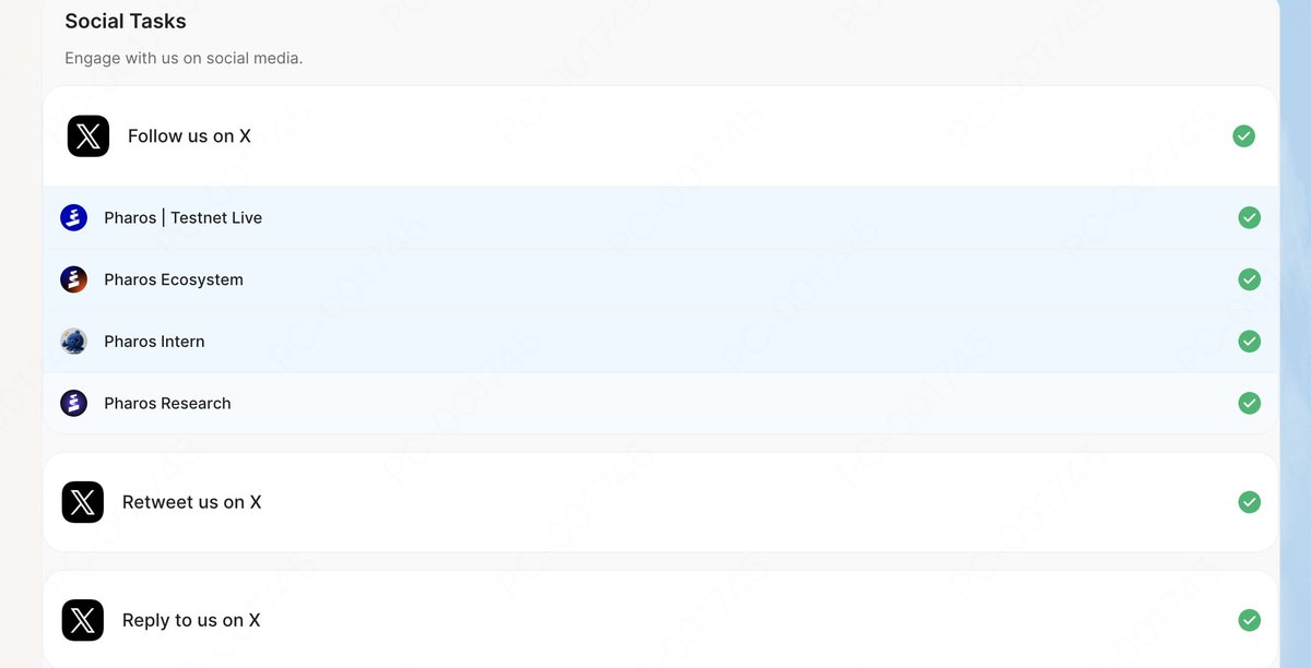 ✅ <a href="/pharos_network/">Pharos | Testnet Live</a> テストネット&amp;SBTミント
- EVM互換、高速RWA特化モジュラーL1
- 資金調達 8M、近日追加調達発表か？
- コミュニティ報酬言及あり、エアドロ？

1️⃣ 🦊接続＆Faucet
🔗 testnet.pharosnetwork.xyz/experience?inv…

2️⃣ タスクを消化
 - デイリーチェックイン
 - SNS、スワップ、LP等

3️⃣ Xを連携 &amp; SBT