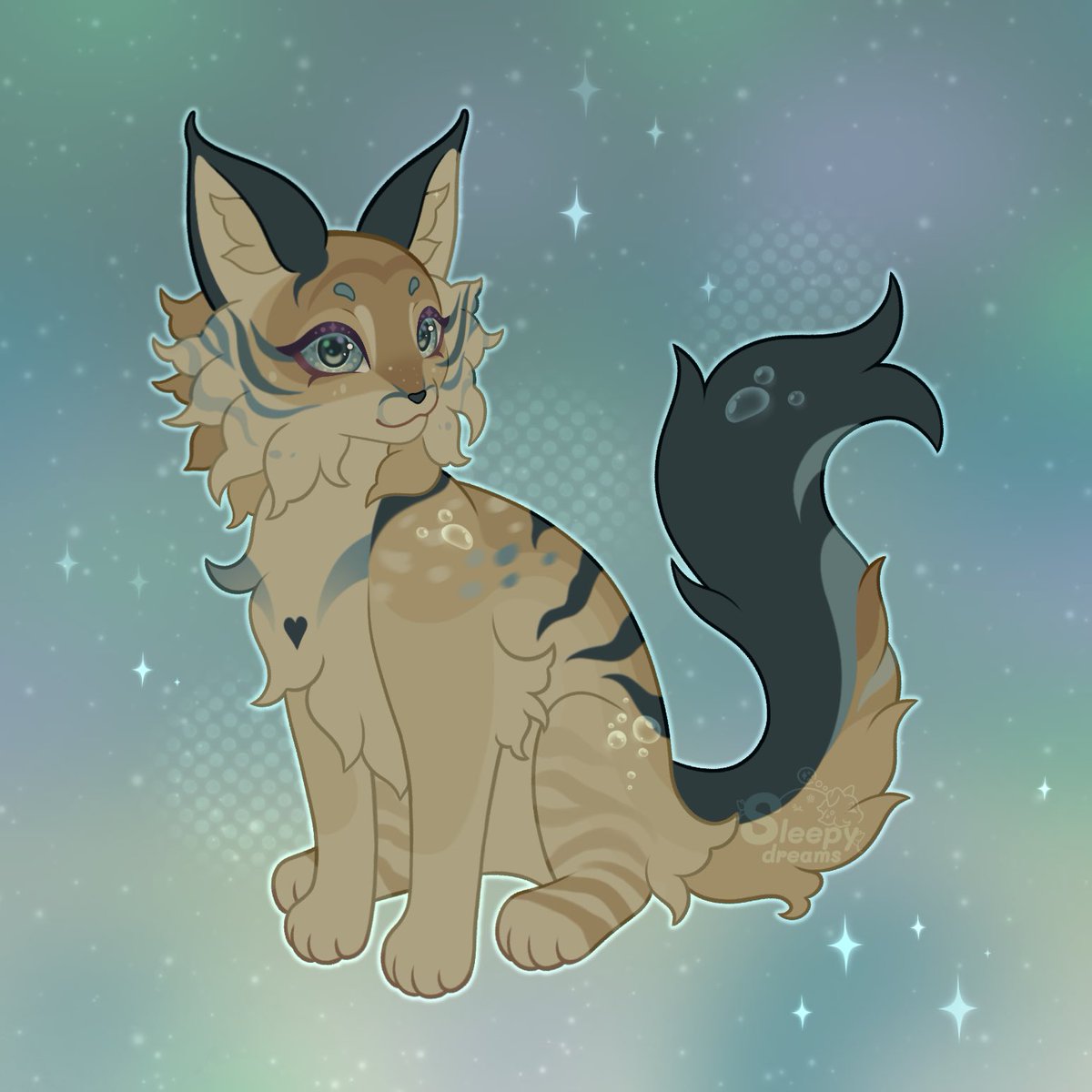 Sleepyydreams_'s tweet image. Art trade part for Kasscabel :3 Coastal such a beautiful oc 🫶#digitalart #originalcharacter #felineart #cat