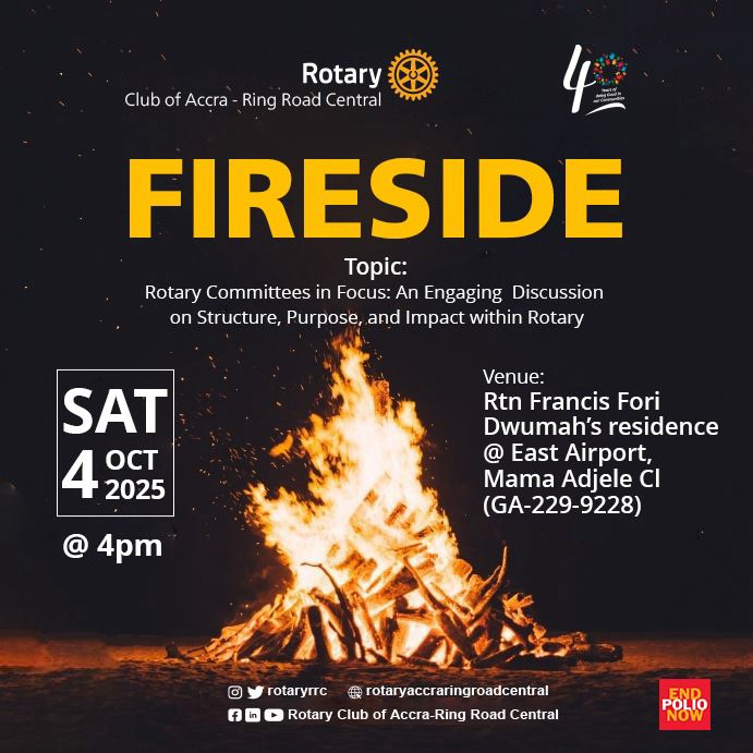 🔥 It’s FIRESIDE Time

Get ready for an engaging evening of connection, learning, and impact.

📅 Saturday, 4th October 2025
🕓 4:00 PM.
Venue - maps.apple/p/zpdqrFbmuNDW… 

✨ Don’t miss this chance to network, share ideas, and be inspired around the fireside glow.
