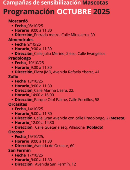 AVVBarrioMosca's tweet image. campaña #UseraEscucha sobre recogida de excrementos caninos 🐕💩
Queremos un distrito más limpio, habitable y responsable.
📍 Habrá puntos informativos en cada barrio:
Folletos informativos 📄
Bolsas para excrementos 🛍️
Botellas para diluir orines 💧
#Usera @jmd_usera #warripop
