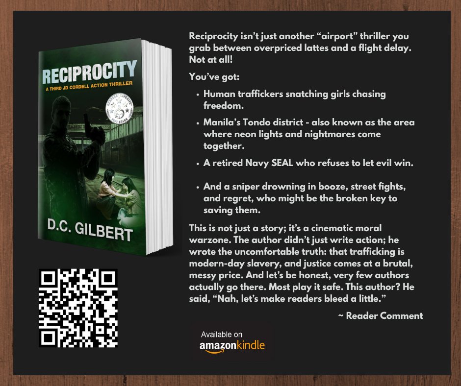 DCGILBERT2025's tweet photo. One reader's comments!
#action #thriller #suspense #HumanTraffickers #TONDO #Manila #navyseals #morality #warzone #slavery #Redemption https://t.co/wjYAfe4atB