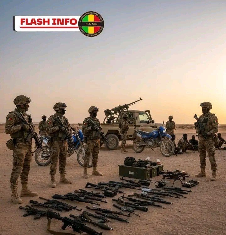 Mali 🇲🇱
🔴 Coup de filet au Nord-Ouest de Markala : La FaMa neutralise des terroristes et saisit un arsenal

 Les Forces Armées Maliennes (FaMa) ont mené une opération offensive couronnée de succès contre des groupes armés terroristes dans la localité de N'GOLOBABOUGOU, située au