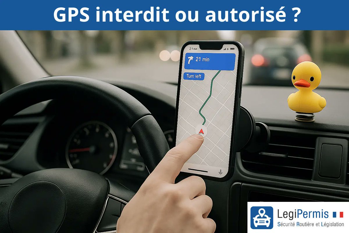 Peut-on utiliser son téléphone au volant pour régler le gps ? legipermis.com/blog/2025/10/0…