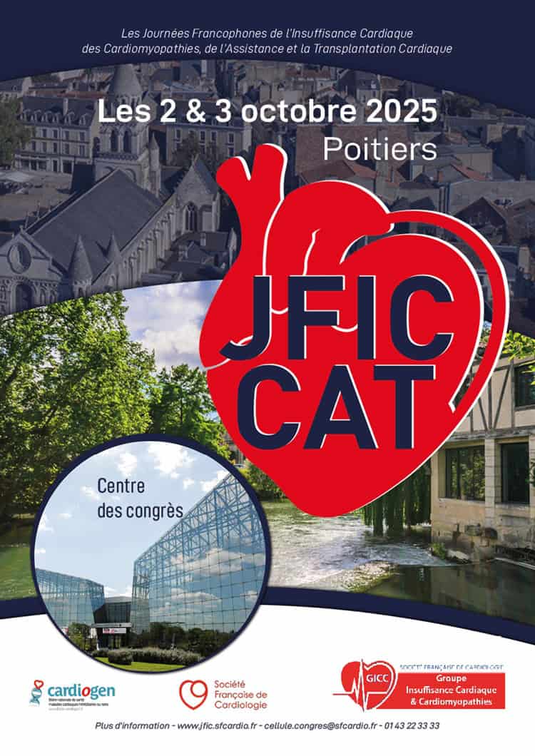 Implicity est aux #JFICCAT2025 à Poitiers ! Retrouvez-nous les 2 &amp; 3 octobre sur notre stand pour une démo et échanger sur l'amélioration de la prise en charge de l'#InsuffisanceCardiaque grâce à l'#IA et l'#eSanté. Ensemble, faisons avancer la #Cardiologie ! <a href="/SFCardio/">SFC - Société Française de Cardiologie</a> #GICC