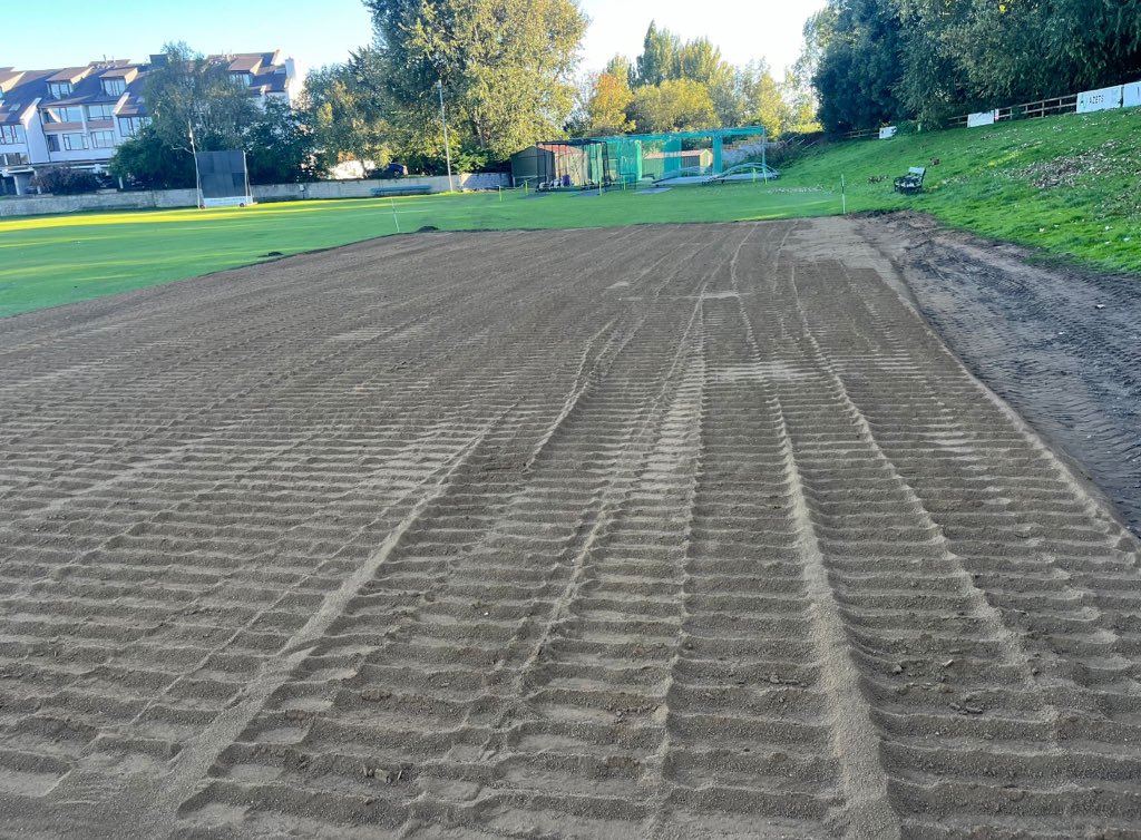 Exciting to see the grass practice square <a href="/MerrionCC/">Merrion Cricket Club</a> finished with great success 👷🏟️

A few pictures of the works carried out expertly by Chappelows 🤝

#GM 🌱🏏