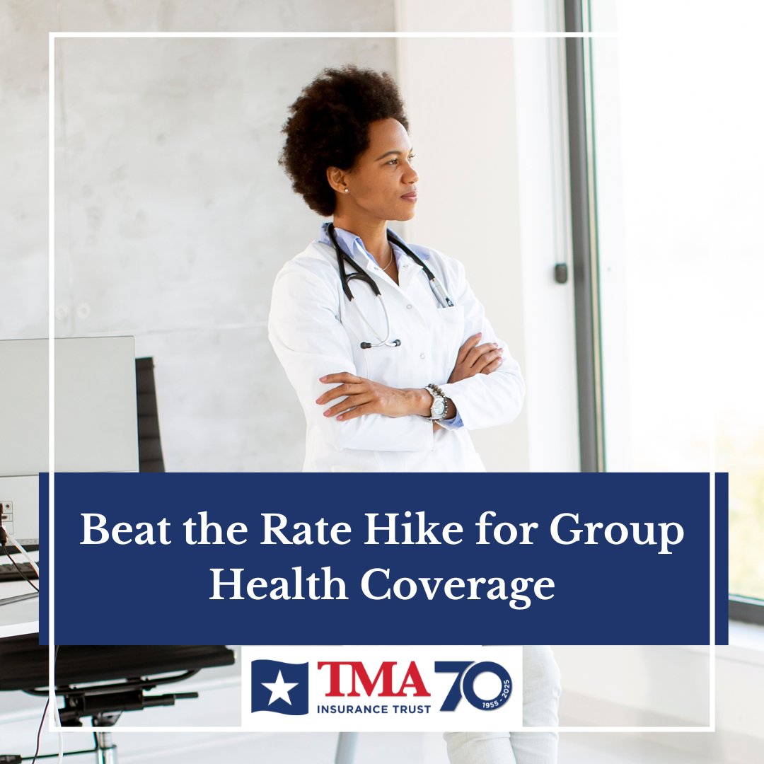 BexarCountyMed's tweet image. Take action now to lock in 2025 rates and help protect your practice from rising group health coverage premiums. Learn how you may qualify for group PPO health insurance with TMA Insurance Trust. #grouphealth #texmed

tmait.org/blog/beat-the-…