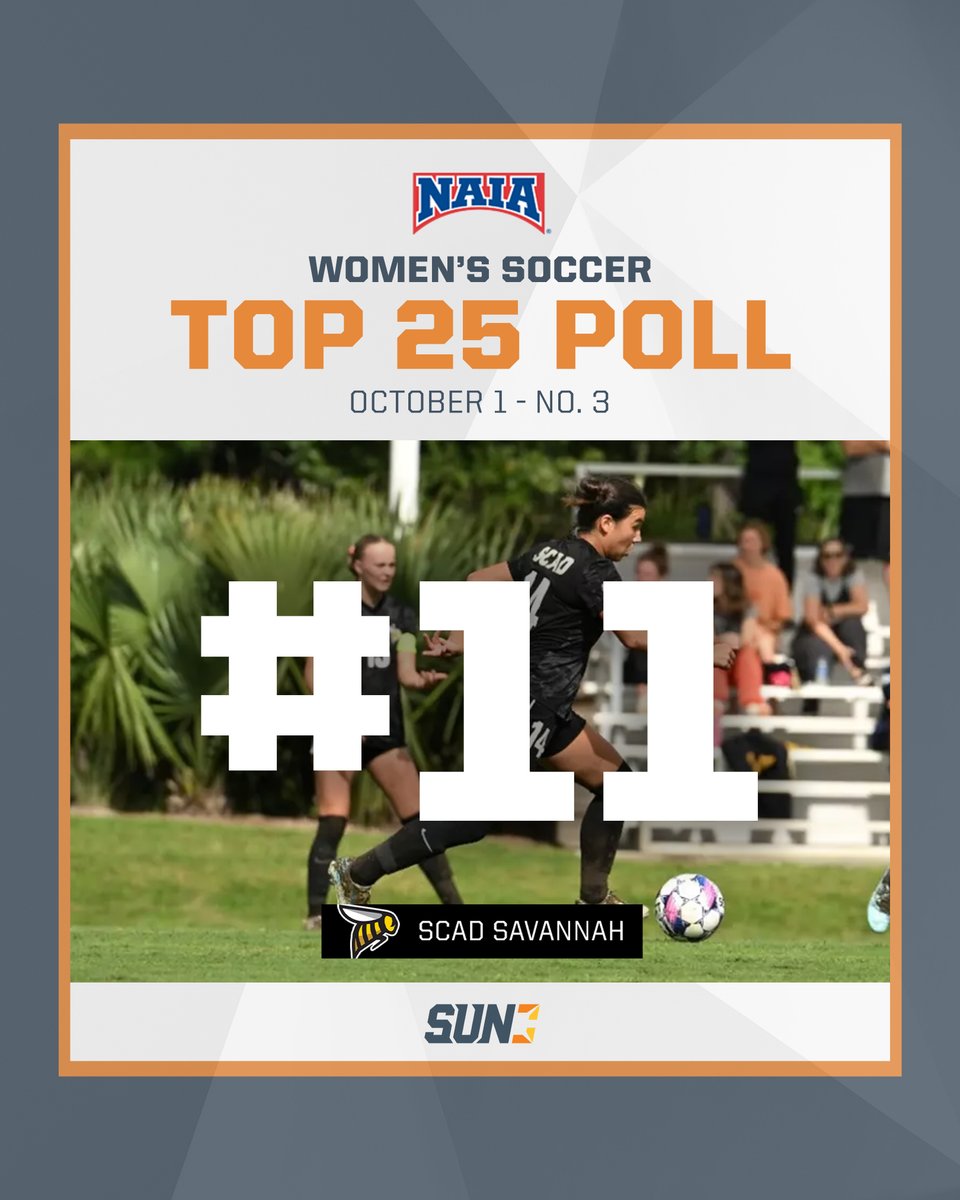 SunConference's tweet image. ⚽️ #𝐍𝐀𝐈𝐀𝐖𝐒𝐨𝐜𝐜𝐞𝐫 𝐂𝐨𝐚𝐜𝐡𝐞𝐬&apos; 𝐏𝐨𝐥𝐥 𝐀𝐧𝐧𝐨𝐮𝐧𝐜𝐞𝐝

THREE #SUNWSOC squads land in the top 25!

Full rankings 🔗bit.ly/4o0ct51