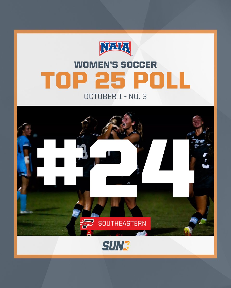 SunConference's tweet image. ⚽️ #𝐍𝐀𝐈𝐀𝐖𝐒𝐨𝐜𝐜𝐞𝐫 𝐂𝐨𝐚𝐜𝐡𝐞𝐬&apos; 𝐏𝐨𝐥𝐥 𝐀𝐧𝐧𝐨𝐮𝐧𝐜𝐞𝐝

THREE #SUNWSOC squads land in the top 25!

Full rankings 🔗bit.ly/4o0ct51