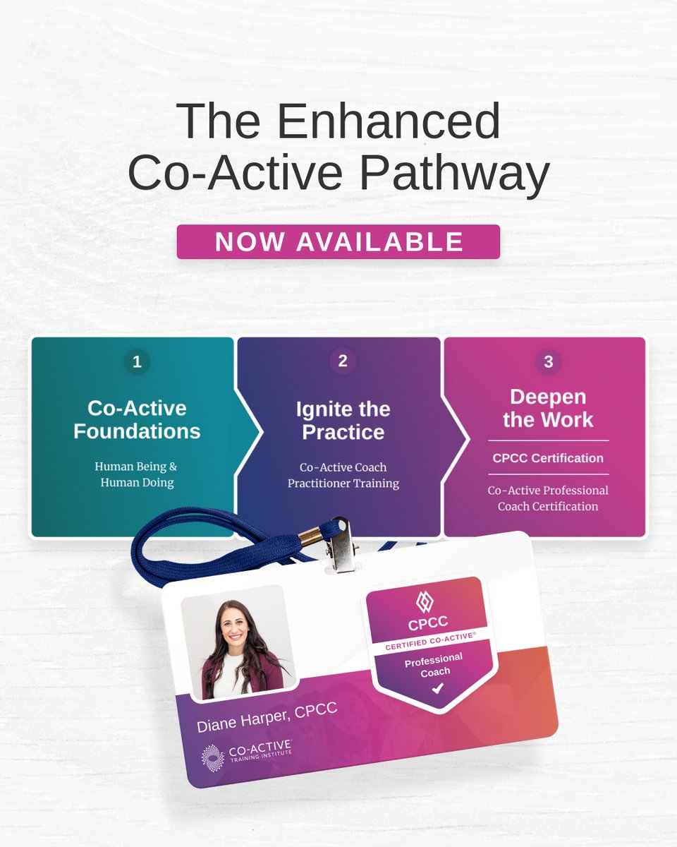CoactiveLeaders's tweet photo. 🎉 It’s here. 🎉
The enhanced Co-Active Pathway → grow at your pace, gain practical skills that translate directly to real-world impact
Learn more: https://t.co/UsyO6klURe
#CoActive #Coaching #Leadership https://t.co/2YGB3vbE6N