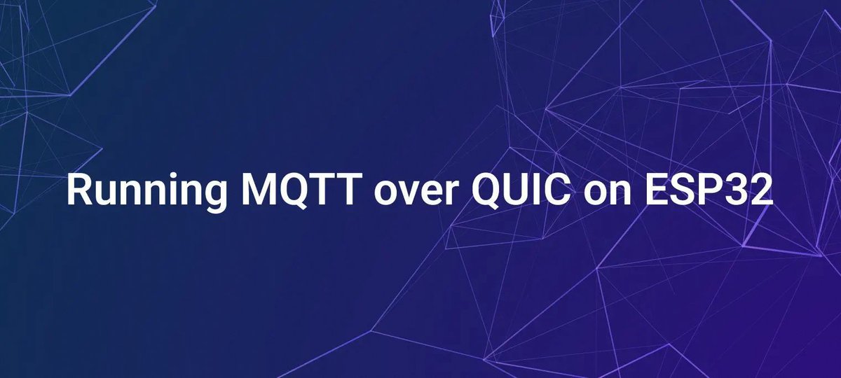 EMQTech's tweet image. 💥 Big news for IoT! We got #MQTT over #QUIC running on the #ESP32. A major step for running modern, secure protocols on resource-constrained devices.
See how we did it and contribute: buff.ly/qdqx1H0 
#IoT #Embedded