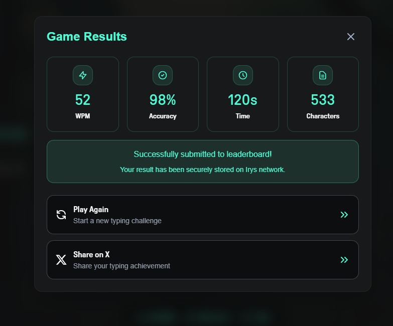 diditpramudhito's tweet photo. Hirys (✧ᴗ✧)

The more time I take, the slower and less accurate it becomes. That's roughly the lesson I can draw from this game @irys_xyz.

how fast your finger fams?

#Irys #Irysgame #Sprite #SpriteType https://t.co/yf7P2UMuL1