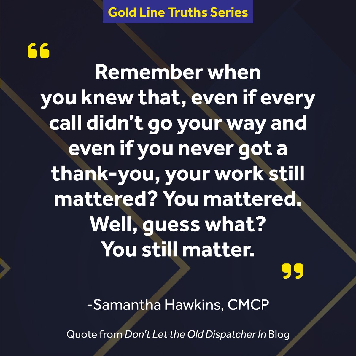 In the chaos of dispatch, it’s easy to forget how much you matter—especially when the hard calls don’t go your way or the recognition never comes. Samantha Hawkins, CMCP, reminds us that the work you do has value, and so do you.
Read her full reflection: exacom.com/learning-cente…