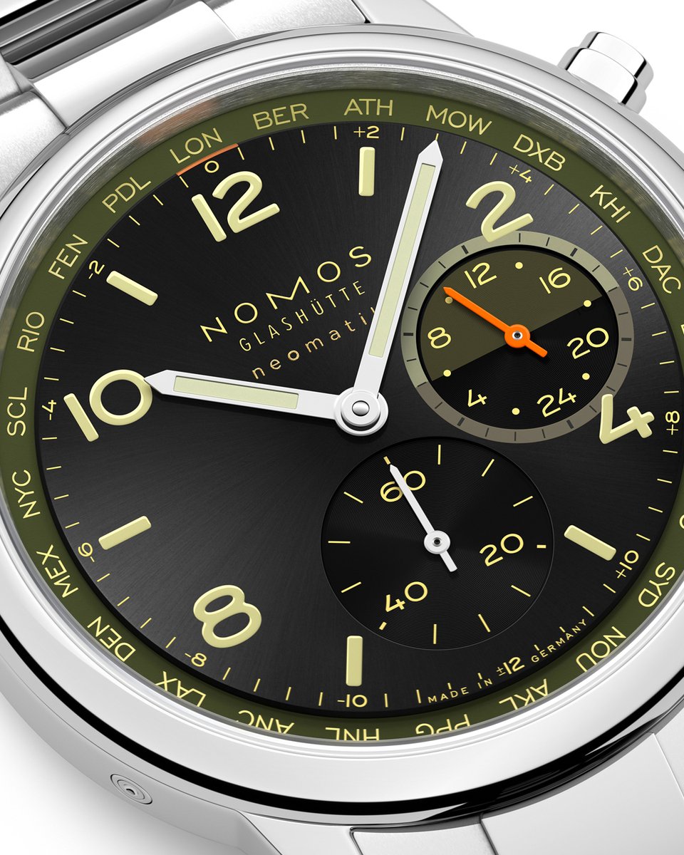 nomosglashuette's tweet image. Club Sport neomatik #Worldtimer Vector from the limited-edition Night Navigation series shows all 24 time zones at a glance. One of only 175 pieces, this watch is available with the tailor-made Club Sport bracelet, or a black textile strap.

nomos-glashuette.com