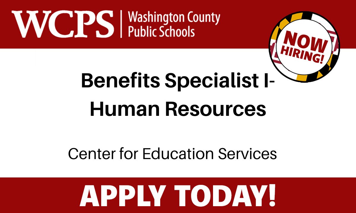 Center for Education Services is accepting applications for Benefits Specialist I-Human Resources. Apply today at wcpshr.com