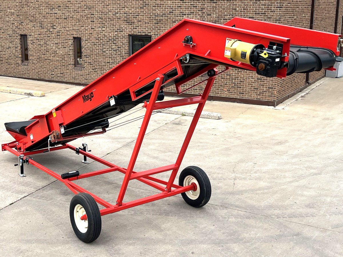 MAYOMFG's tweet photo. Mayo has been busy shipping potato equipment.  Shown are a Bin Piler, Optical Sorter Eliminator, Hopper Trailer Unloader, Portable Elevating Conveyor and Unloading Conveyor with Stingers.  See our website at https://t.co/n2X0PE9Poj  and our videos on YouTube. https://t.co/6Hnu5fQPpV
