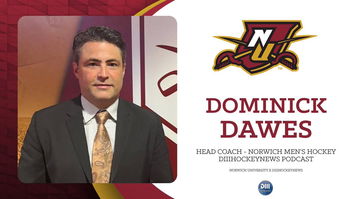 A NEW #d3hky podcast episode is now LIVE! Featuring both new Norwich Men’s &amp; Women’s Hockey Head Coaches Dominick Dawes &amp; Justin Simpson! 

Great episode and you’ll want to give this one a listen!

Link:
diiihockeynews.com/podcast/