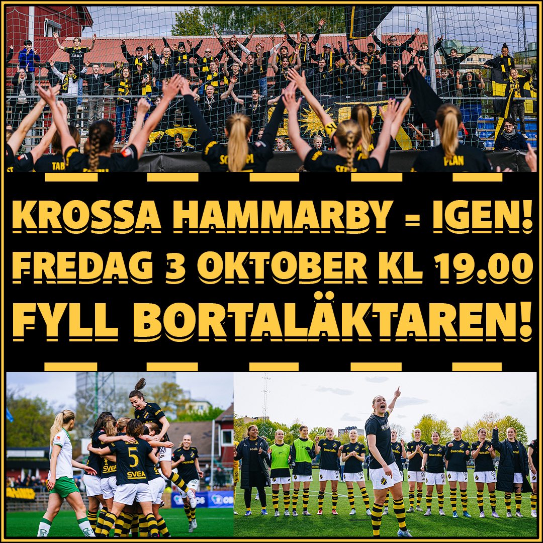 Fredagsderby stundar - alla till Kanalplan!

Köp biljett till bortaläktaren- hammarbydam.ebiljett.nu/Tickets/Select…

📷 <a href="/joakimhall/">Joakim Hall</a>