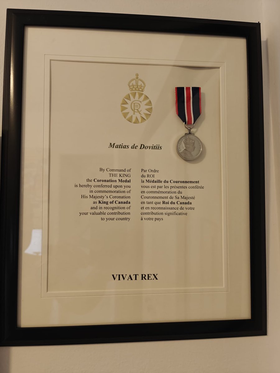 Did not have receiving King's Coronation medal as part of my Bingo of Life card, but here we are.