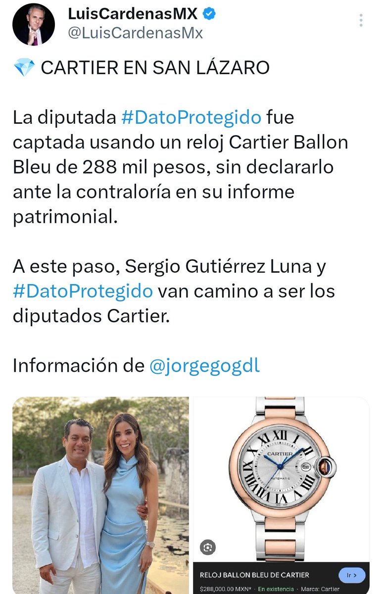 <a href="/chucho_cuerero/">Lμï§</a> <a href="/DianaKarinaBa/">Diana Karina Barreras</a> <a href="/KarlaMaEstrella/">Karla Estrella</a> Cómo olvidar a la poderosa #DatoProtegido y su incalculable fortuna.