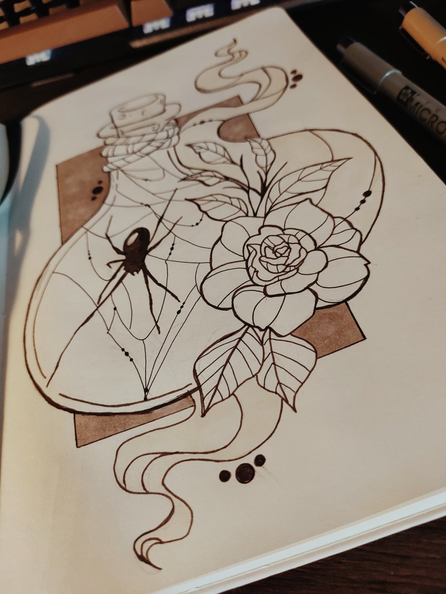 Clarisse_2dart's tweet image. 02 - Tejer 🍂 #Inktober2025