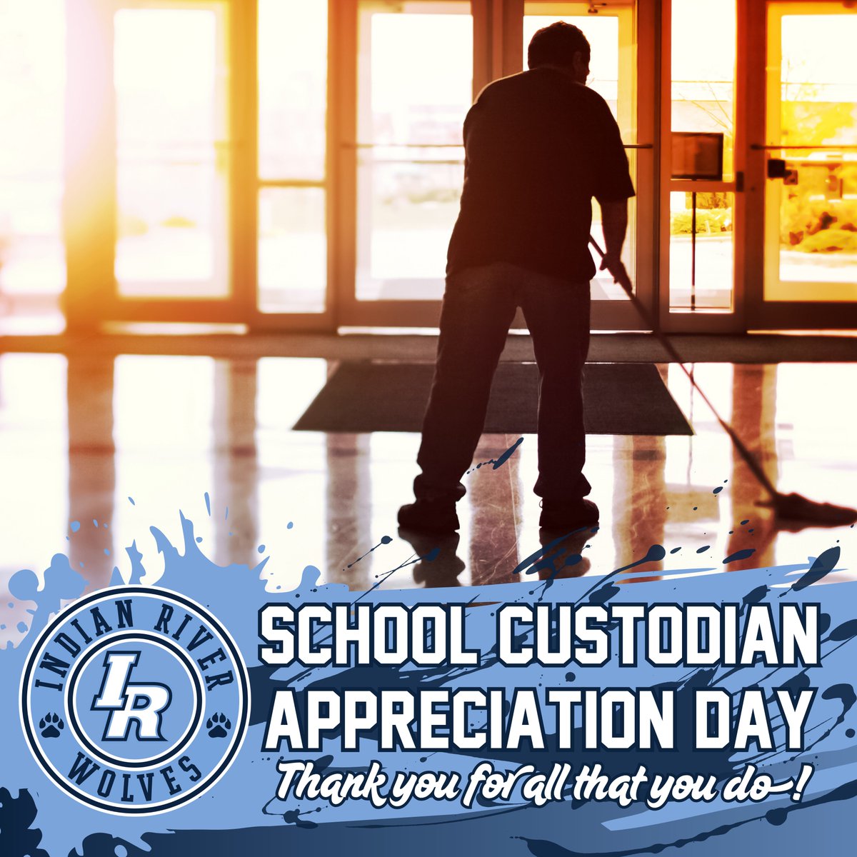 Today is School Custodian Appreciation Day!  IRCSD's custodial staff are the unsung heroes of the District, working hard and putting in long hours to make sure our schools are clean and safe for each of us every day.  Thank you for all that you do! #WeAreIR