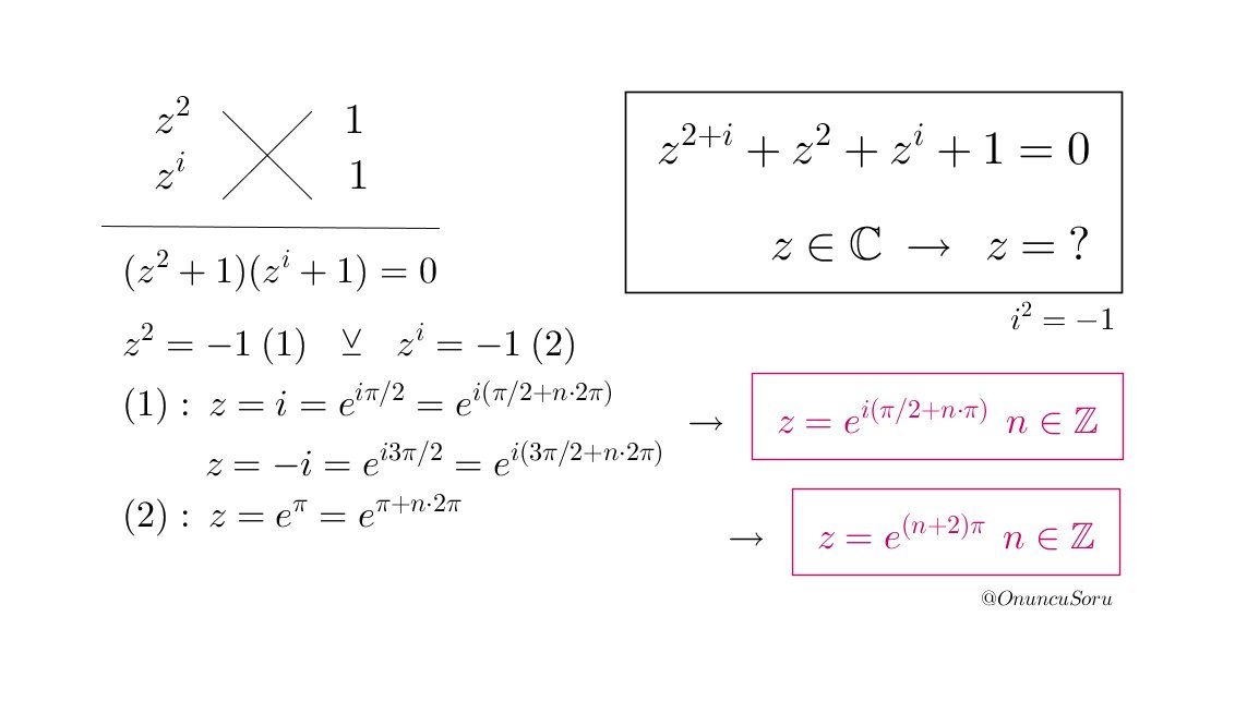 OnuncuSoru's tweet image. Solution:
#mathematics #algebra #complex