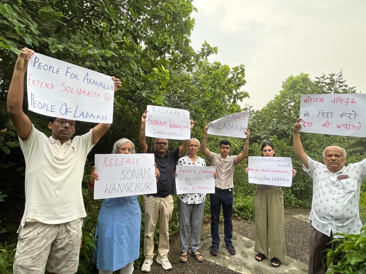 Ladakhis have been fulfilling their duty under Article 51A(g) of Indian constitution by peacefully demanding protection of their fragile land which is threatened as a result of unchecked tourism, pollution, proposed mining, climate change.
#JusticeForLadakh #ReleaseSonamWangchuk