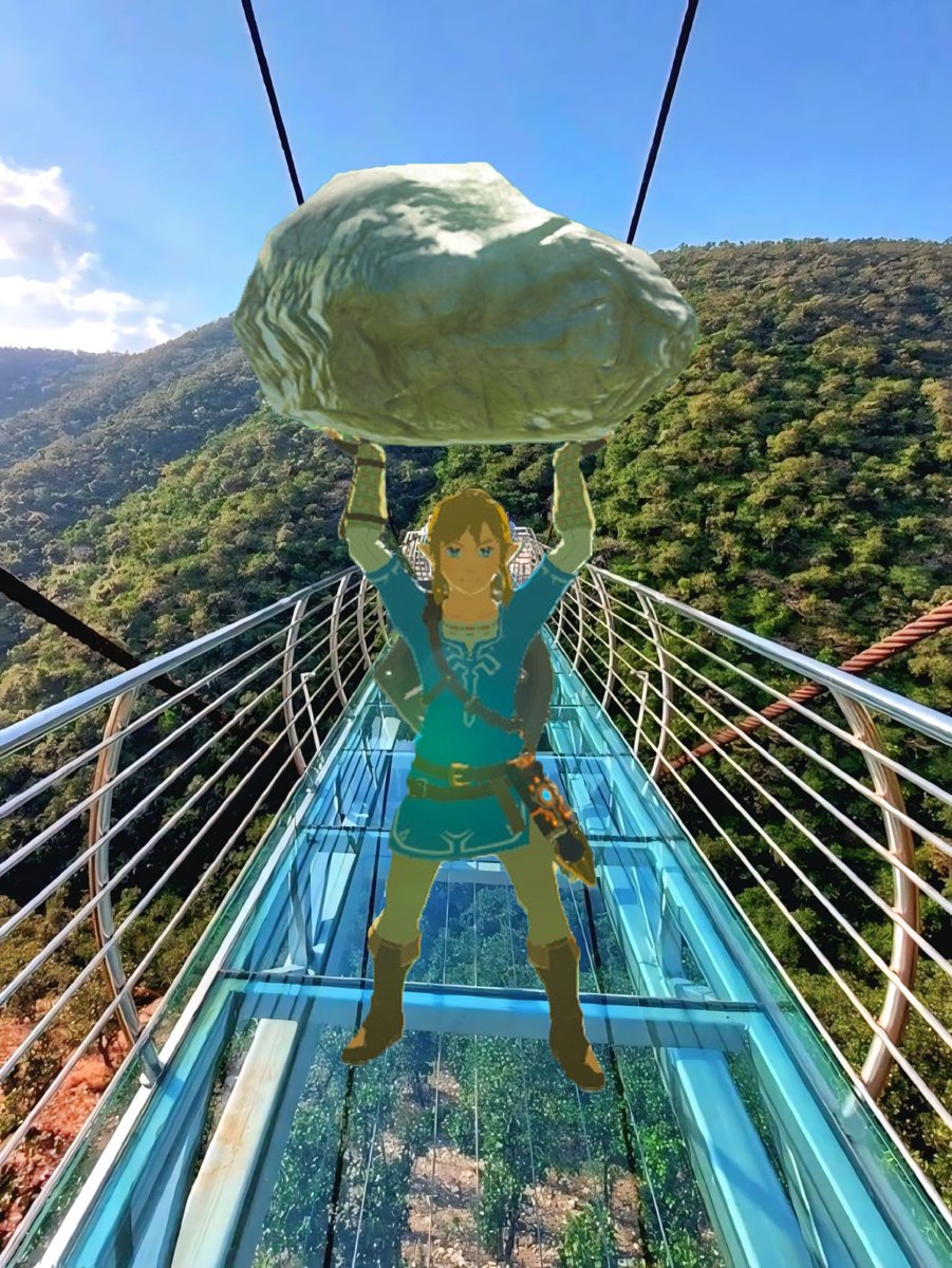 LINK, NO. DON'T DO IT!!! NOT ON THE GLASS BRIDGE