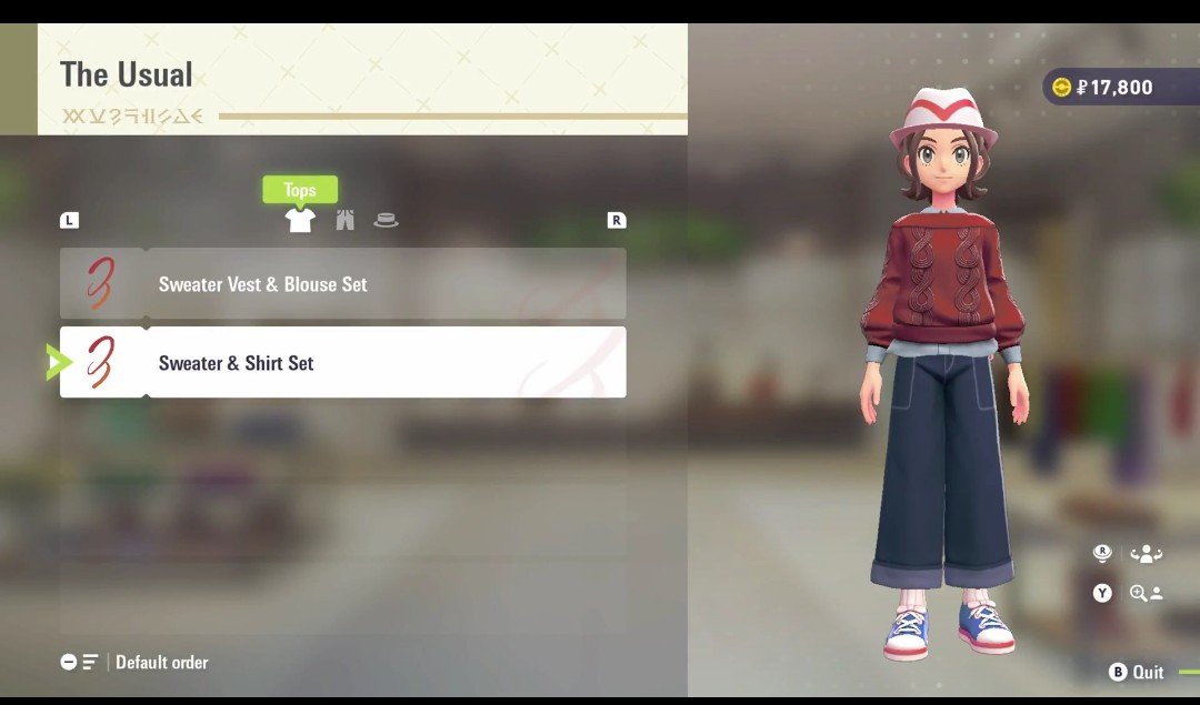 HiddenPowerPod's tweet photo. In Pokemon Legends Z-A clothing stores are enterable. 
You can also see the shop interior in the background of the menu. https://t.co/xERpRqSVb8