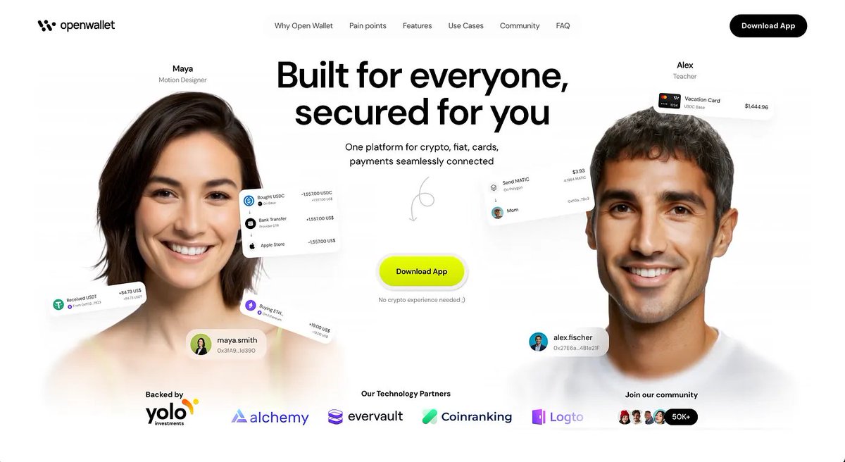 SDK Class of Q3 2025 🎓
Meet @openwallet_com
A dead simple financial everything app