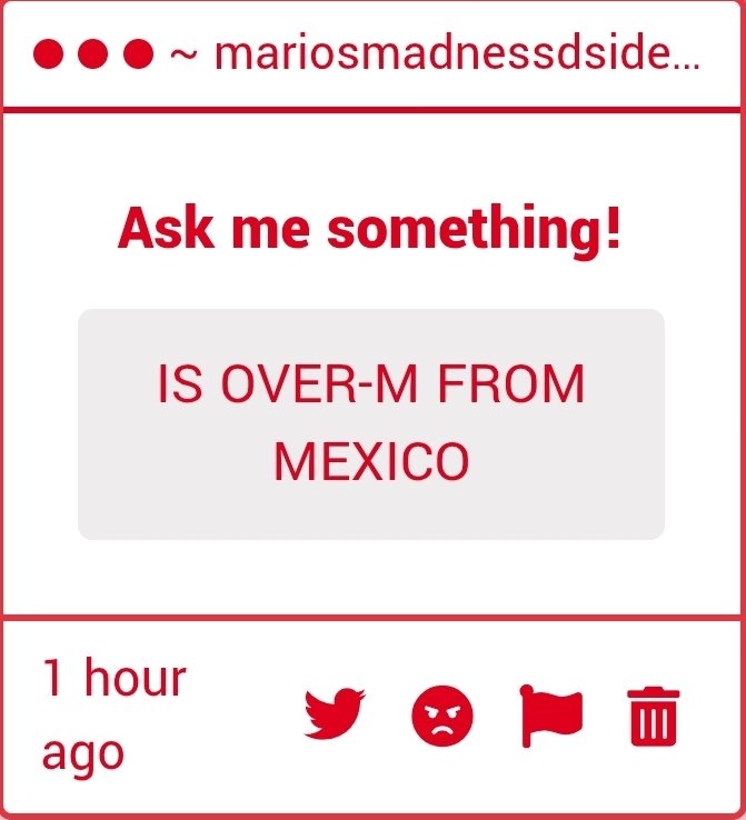 Marios's Madness D-Sides (@mmdsides) on Twitter photo Over-M is from mexico now😎
(Fun fact: the fact that the file name for his spritesheet 'mexico', is actually a joke, but NOT ANYMORE FROM NOW ON)
mariosmadnessdside.straw.page Over-M is from mexico now😎
(Fun fact: the fact that the file name for his spritesheet 'mexico', is actually a joke, but NOT ANYMORE FROM NOW ON)
mariosmadnessdside.straw.page