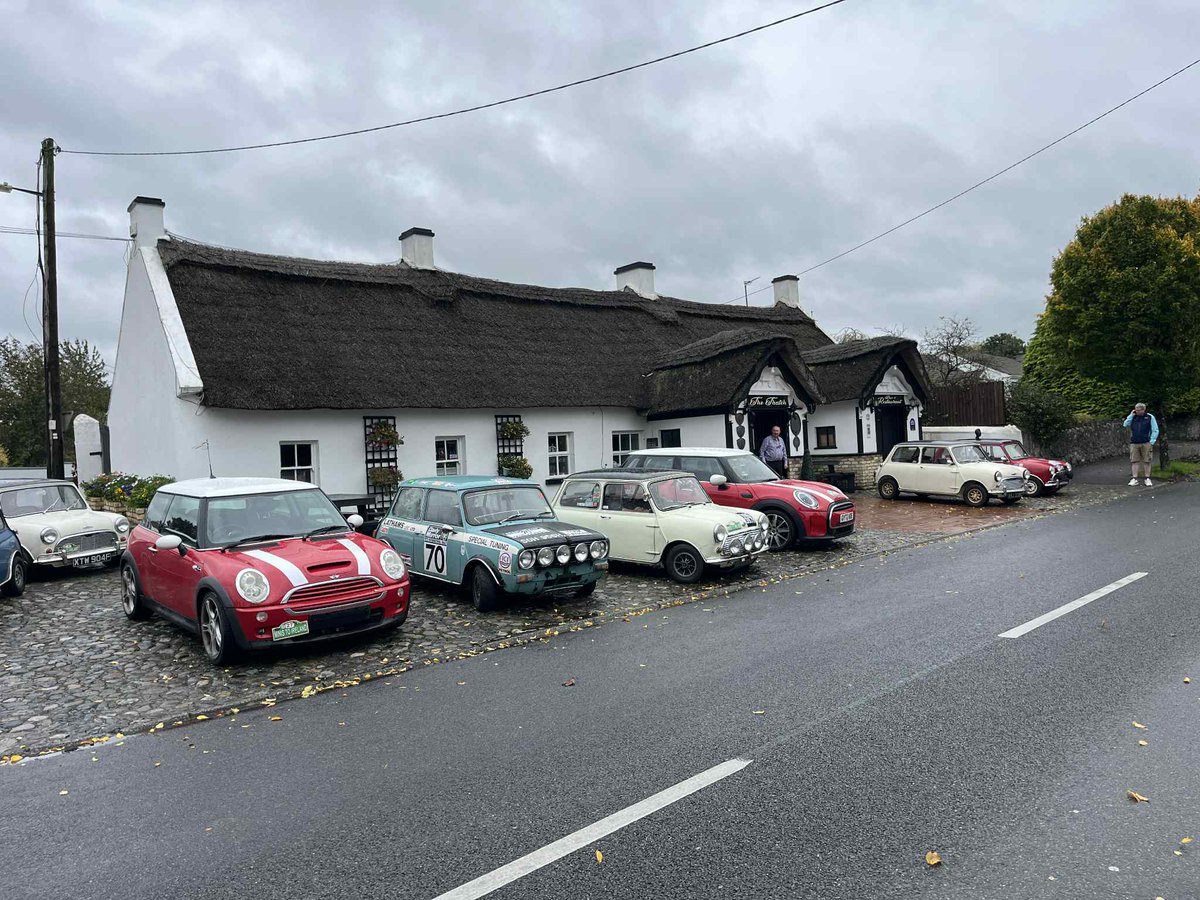 MINIS TO IRELAND
It's a wet day today but it's not dampening the spirits at today's lunch spot. 
#mini #minicooper #minicoopers #minicooperregister #cartour #classiccartour #ireland #circuitofireland #adventure #travelling #ministoireland