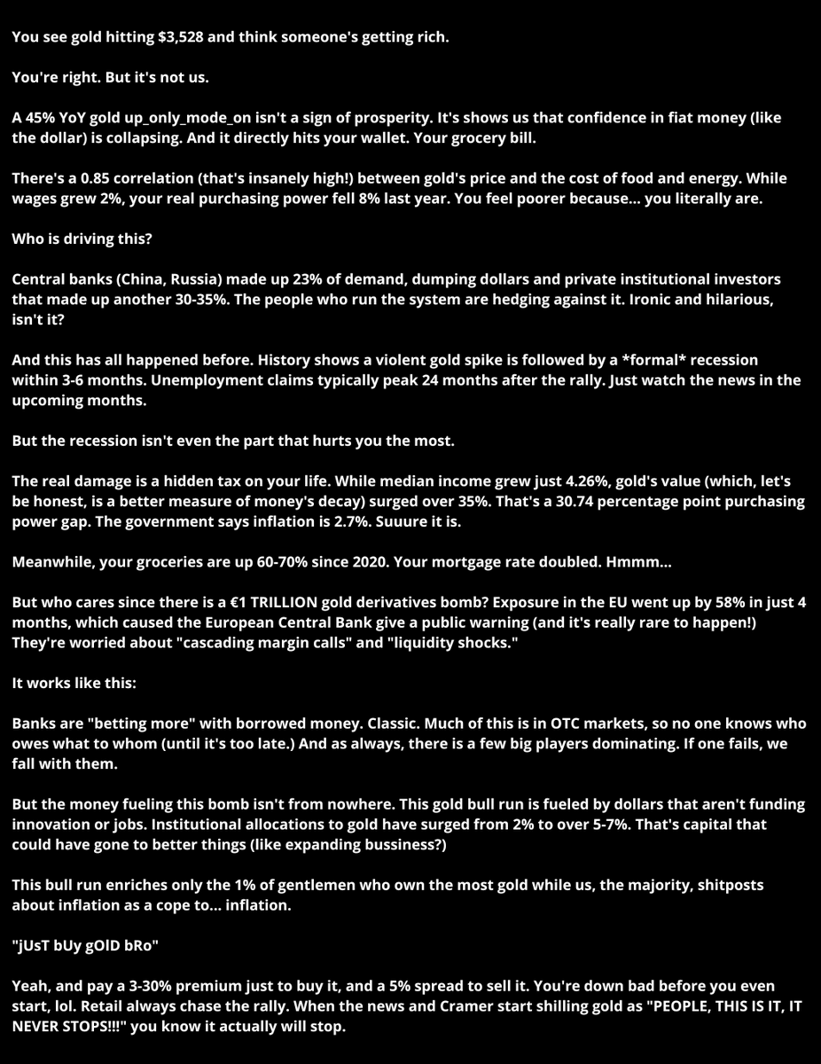 eli5oftldr's tweet photo. Why the rising gold price is bad for you if you are not a billionaire https://t.co/AUr88bpj0u
