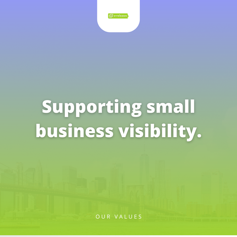 Unlock the power of press releases with eReleases! 🌟

For over 23 years, we've been elevating small businesses by connecting them with journalists, bloggers, and influencers through our partnership with Cision PR Newswire.