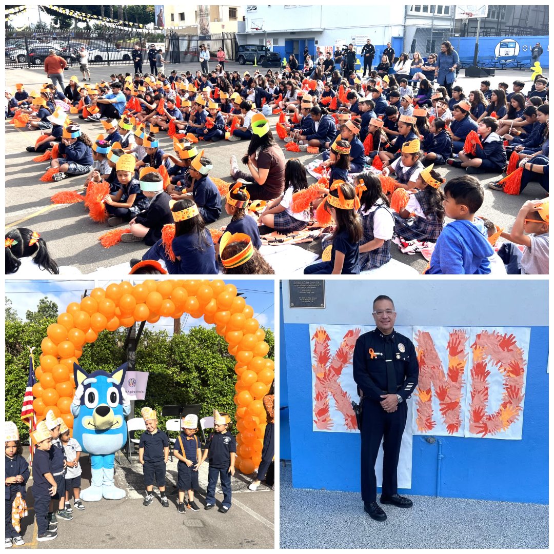 We kicked off National Bullying Prevention Month with an inspiring rally at Talpa School!  Big thanks to LAPD Hollenbeck, ICAC, and Deputy Chief Hurtado for standing with us to promote respect and safety. Together, we’re taking a stand against bullying. #lapdhollenbeck