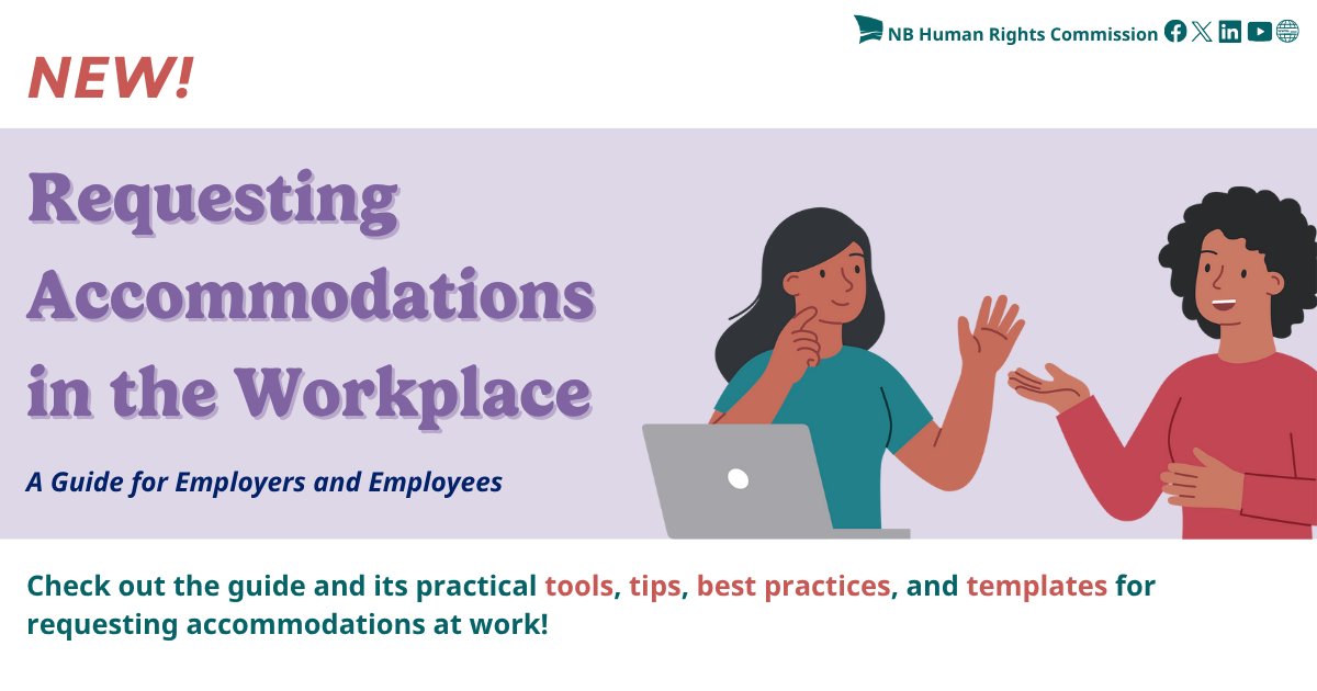 📣 Calling NB employers! Want to better support your team and promote an inclusive workplace? 

Check out our guide on “Requesting Accommodations in the Workplace” ­- with best practices, a fillable template form, and tips for respectful conversations.

🔗bit.ly/4pIe7tQ