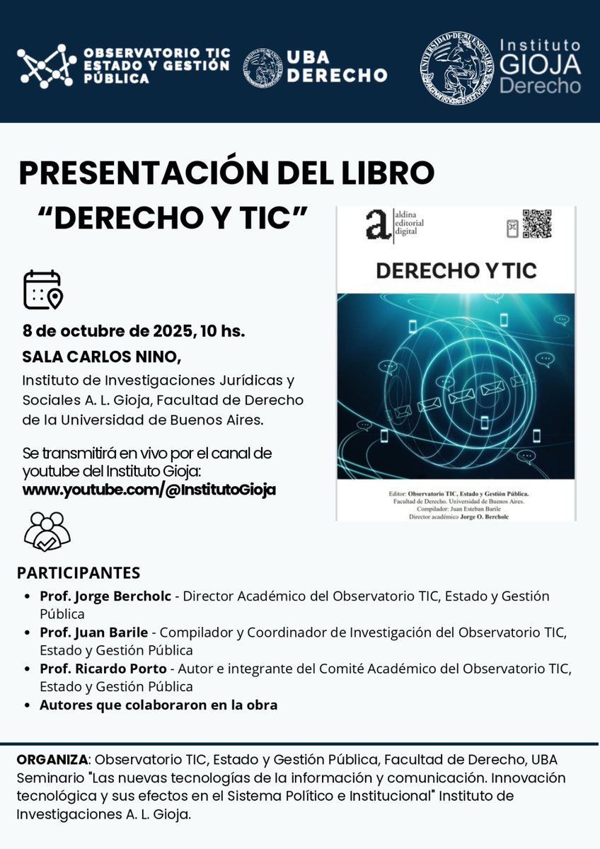 Observatorio TIC UBA Derecho tweet media