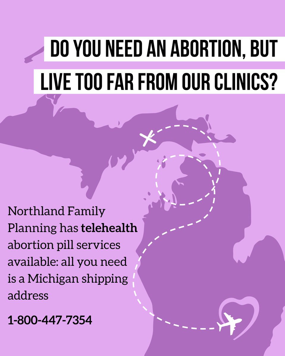 NFPCenters's tweet photo. Are you struggling to find an abortion clinic in Northern Michigan? We can help! https://t.co/HHDYG163vu