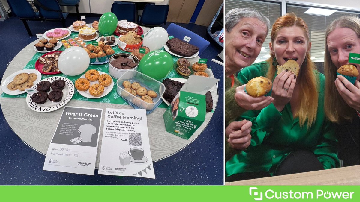 _CustomPower's tweet image. Across the Solid State Group we held our annual @macmillancancer  #CoffeeMorning to raise money for this incredible charity. We all enjoyed some tasty treats and raised a fantastic amount for the cause.

#Team #CharityEvent #Fundraise