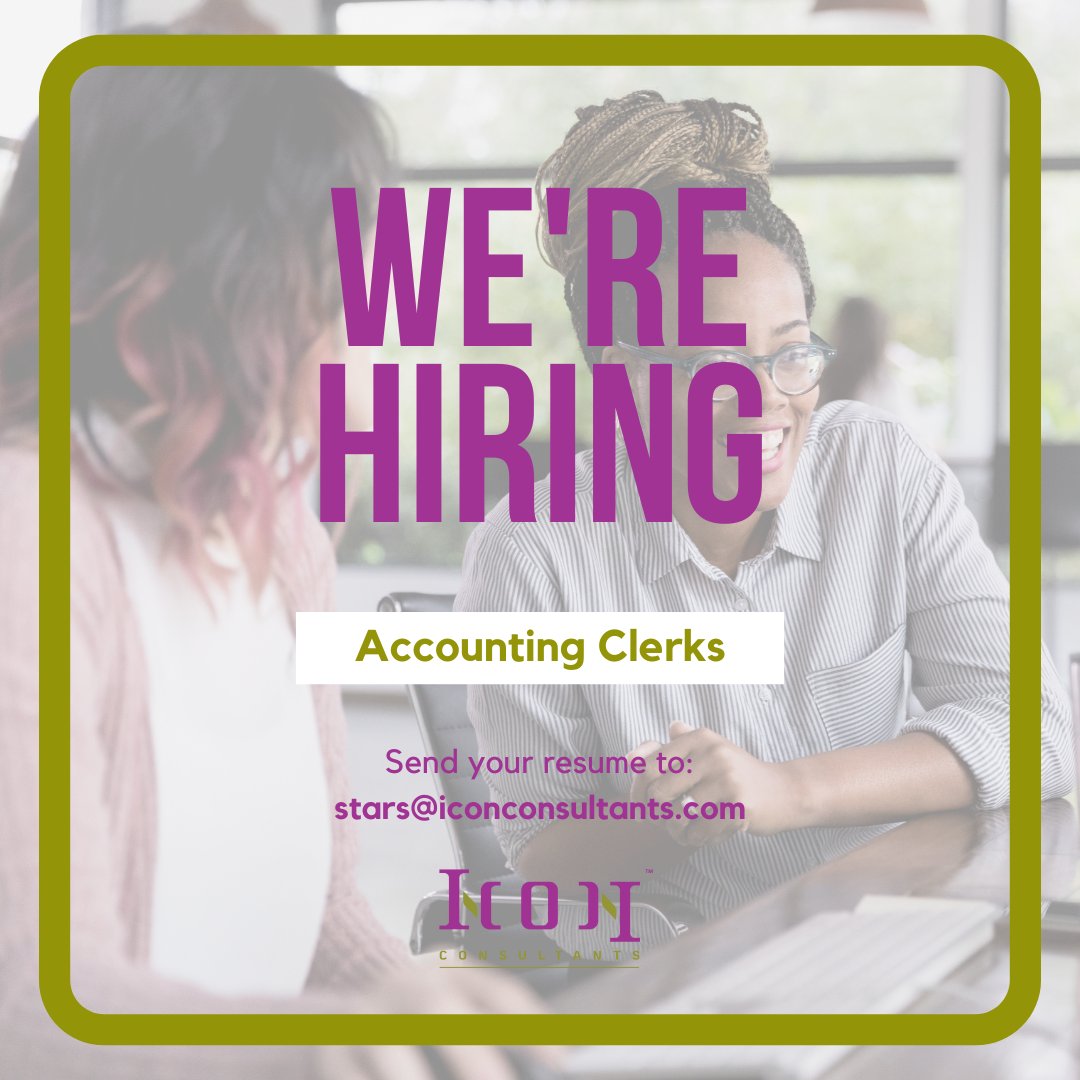 WorkWithIcon's tweet image. We are looking for Junior Accounting Clerks:
▪️ 1 - 2 years of business-to-business or consumer collection experience preferred
▪️SAP experience or major EAP experience
Apply online at: hubs.la/Q03K_Qrc0
#hiring #jobsearch #accountingjobs #accountingclerks
