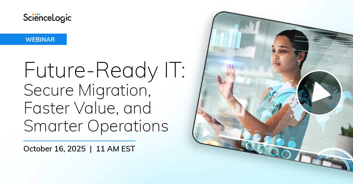 ScienceLogic's tweet image. Join us for this insightful webinar to learn how to build and execute a migration roadmap that ensures business continuity, compliance, and measurable impact, and walk away with proven strategies you can apply.
🔗 Register now: bit.ly/4mORi5h
📍 Oct. 16th | 11AM EDT