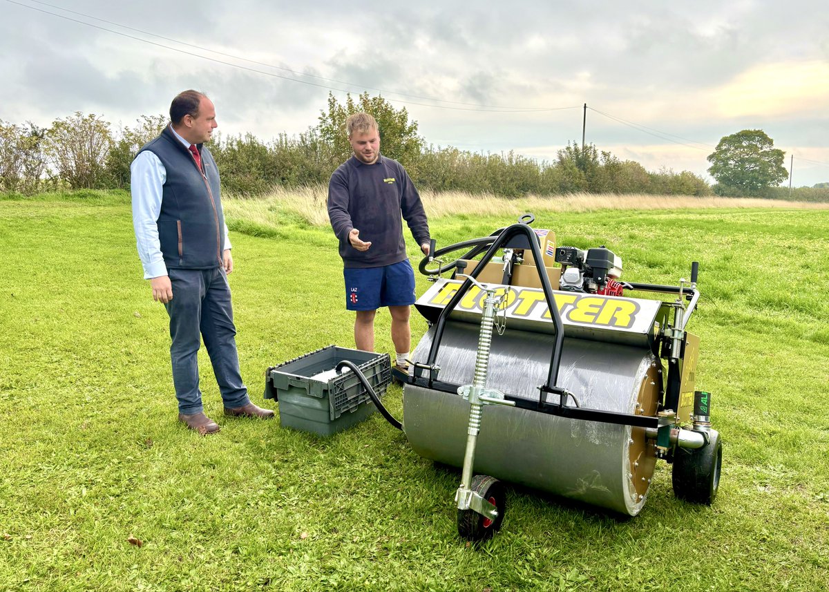 Pleased to visit the <a href="/CmsBlotter/">CMS Blotter</a> team in Nether Winchendon to see their innovative machines that remove water from sports pitches and fields.  

Superb rural business and British success story that all sports clubs should buy! 

See more about them at cmsblotter.co.uk